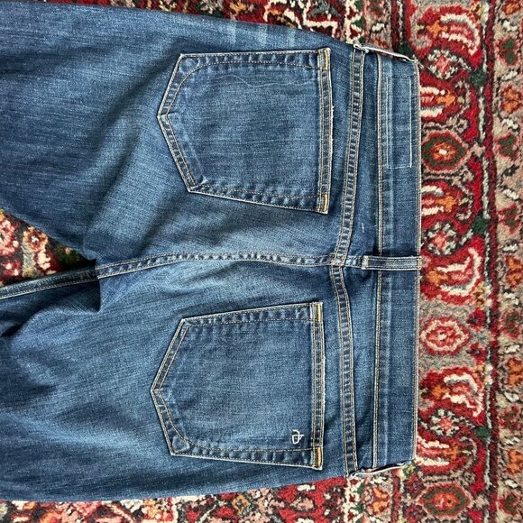 Rag & Bone Denim Stretch Distressed dre Jeans Raw Hem Size 27 Blue - Picture 8 of 8